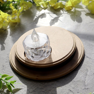 Hand Carved T Light Candle Holder Circle